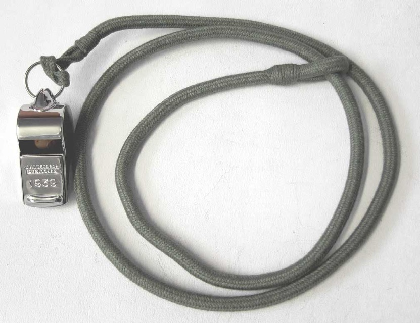 Military Whistle And Lanyard De-Commissioned Excess Property Dated 2003 Z3S5} 
