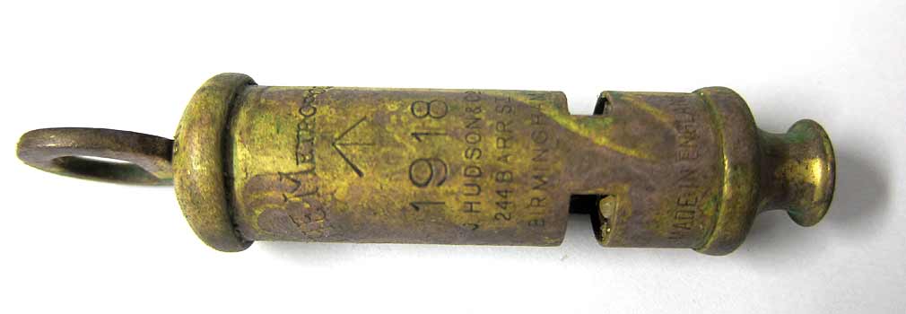 WW1 Metropolitan Whistle Brass