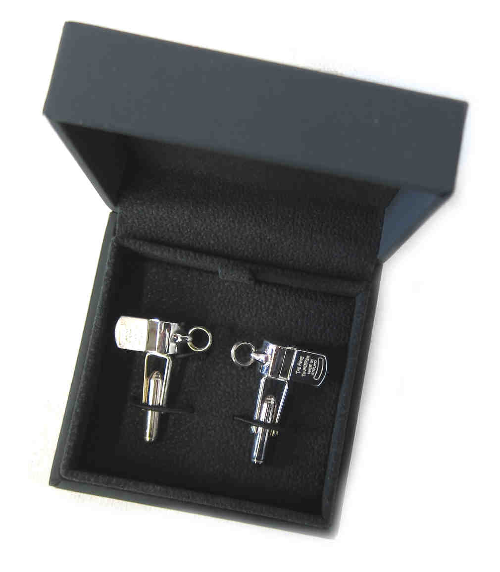 ACME Thunderer Minature Solid Silver .925 Whistle Cufflinks - New