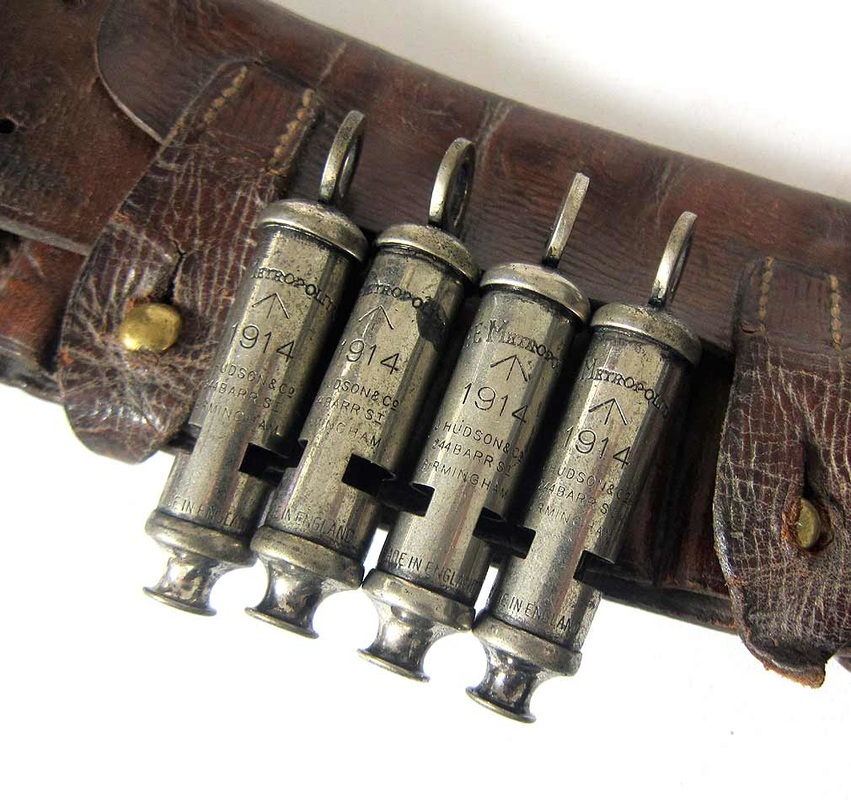WWI 1914 Military Whistles Grouping