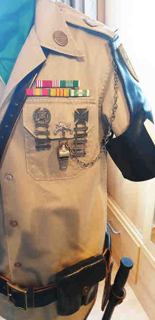 Cold War/Vietnam era M.P. uniform whistle chain