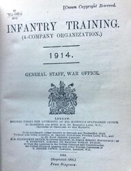 WW1  Infantry Training Manual 1914.
